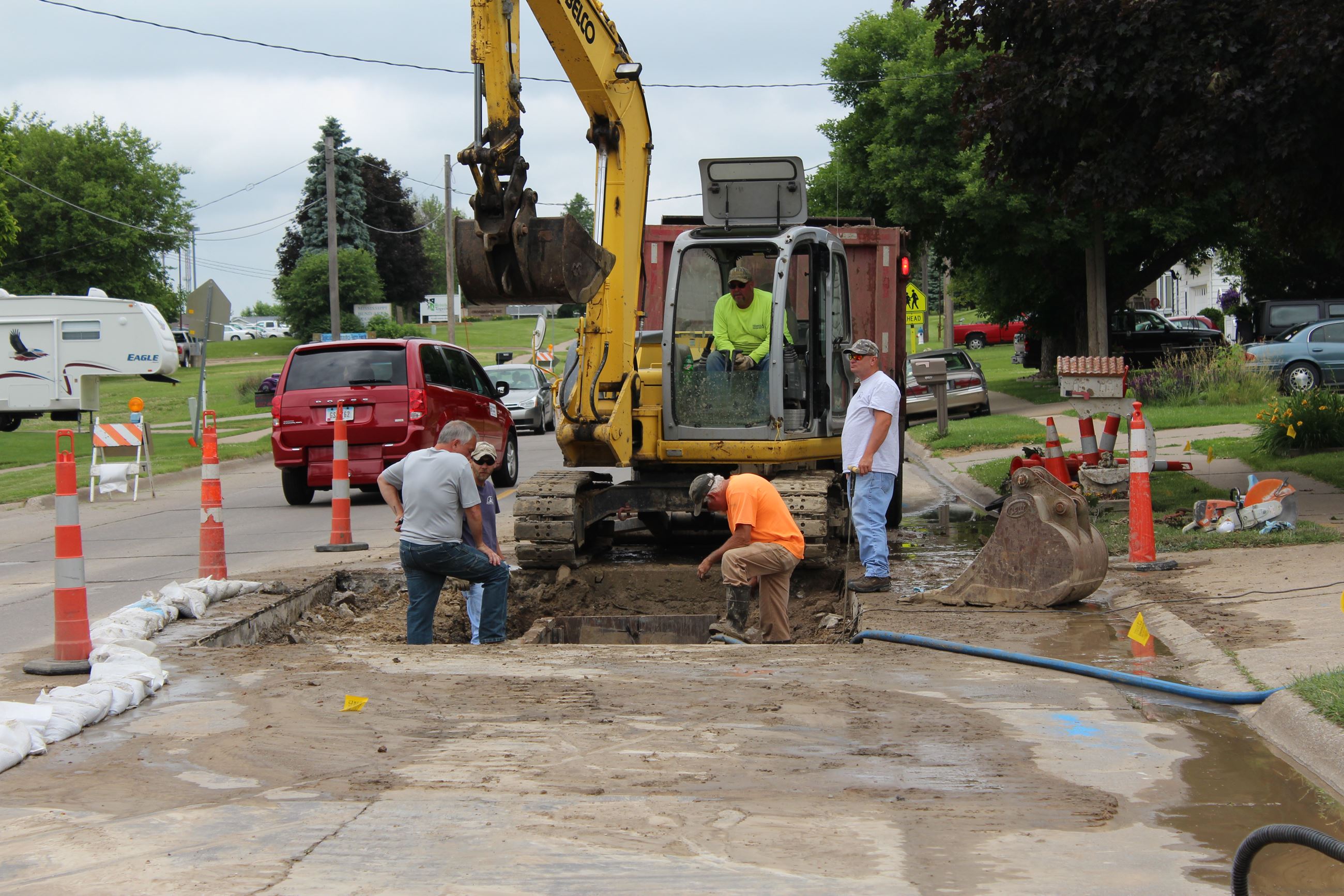 061118 forcemain break on houser
