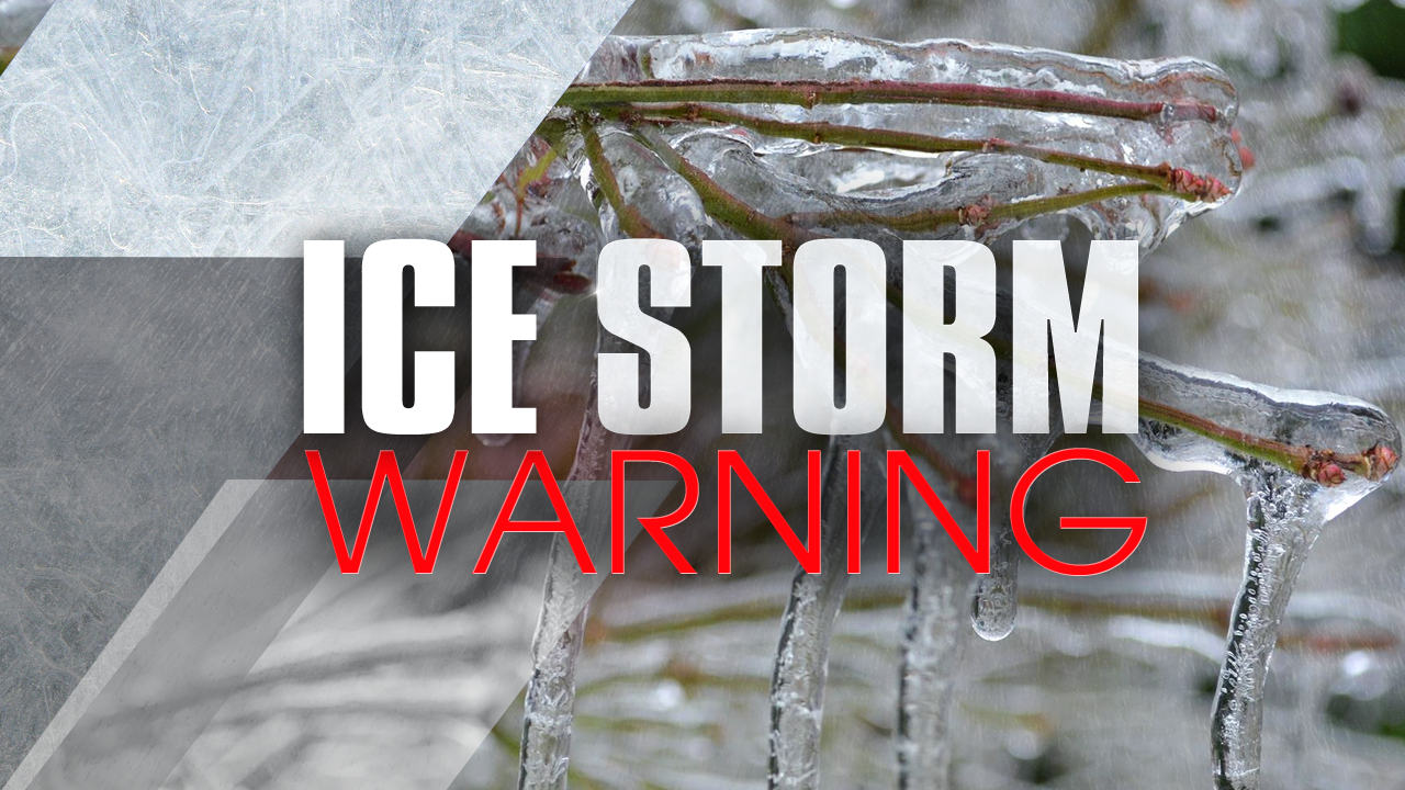 Ice Storm Warning graphic