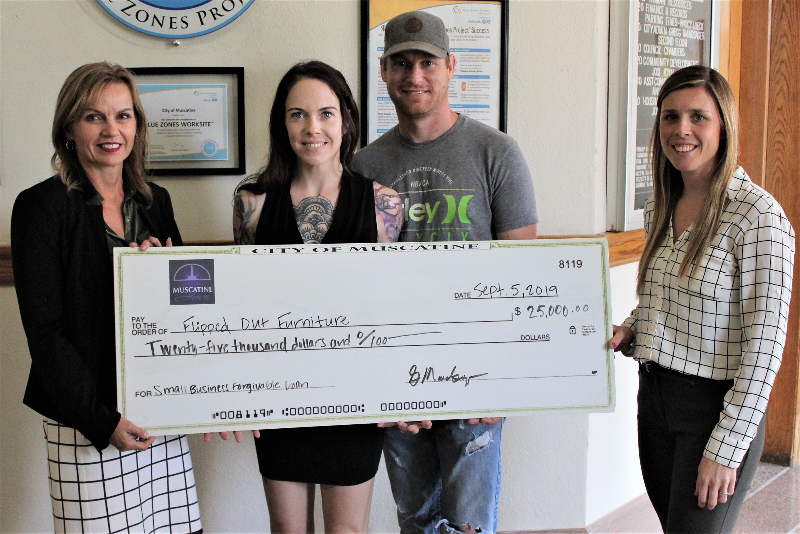 Small Business Forgivable Loan to Flipped Out Furniture  Sept. 5, 2019 (JPG)