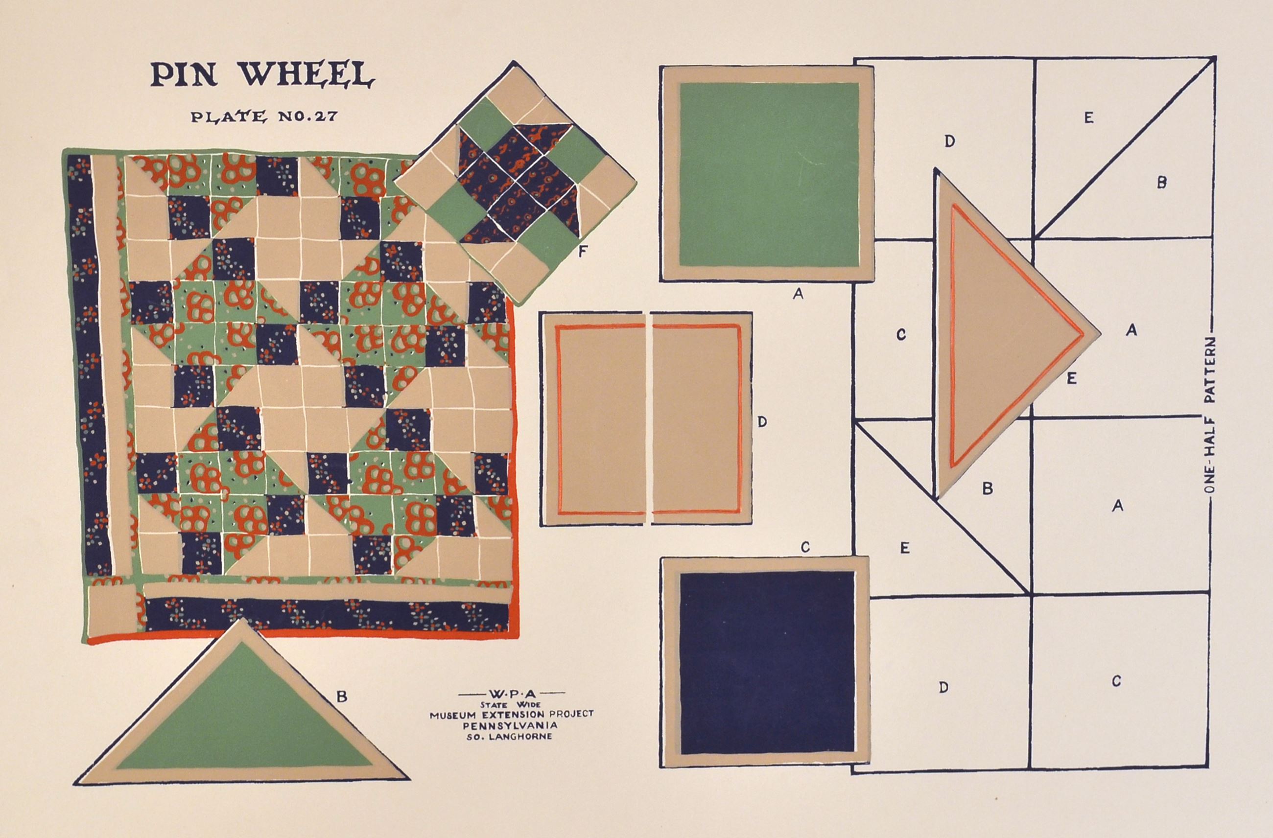 Pin Wheel quilt pattern (JPG)