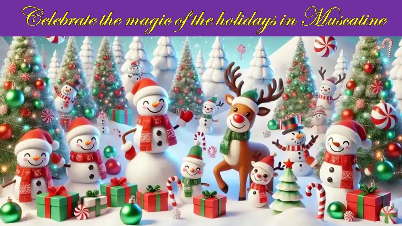 Celebrate the magic of the holidays promo showing snowmen, candy canes (JPG)