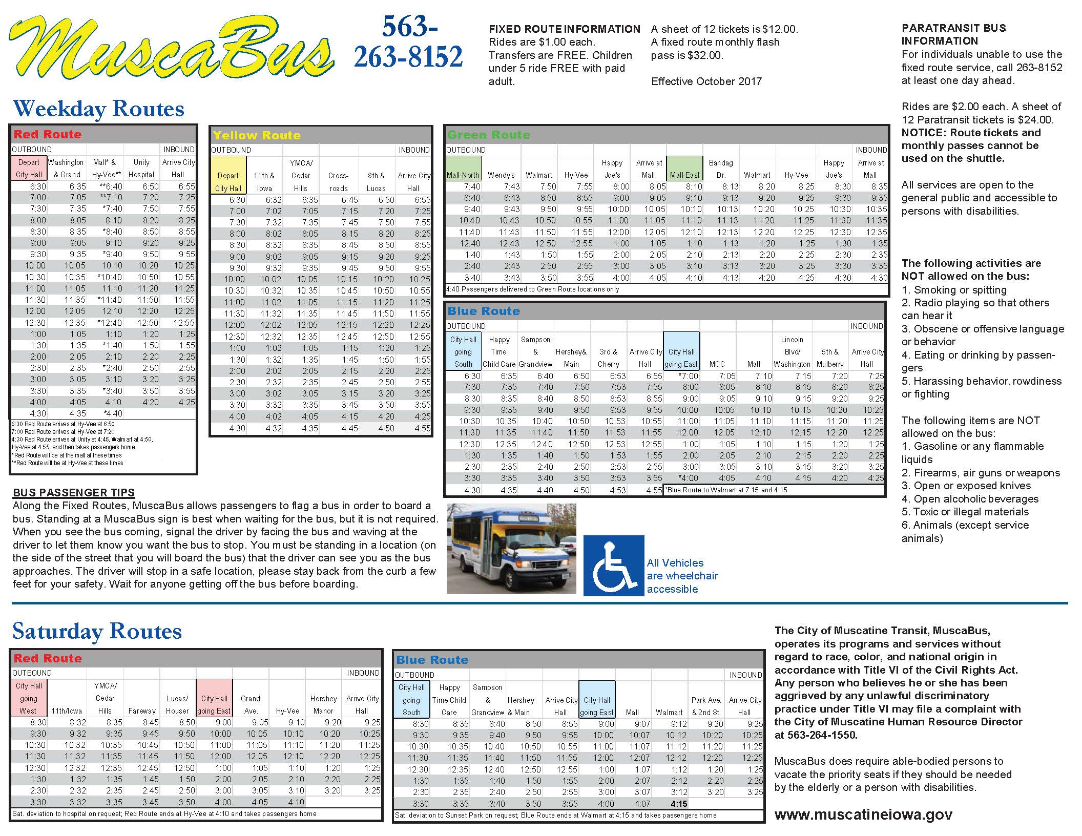 Corrected 6-21-24 Transit Weekday Route Schedule (JPG)