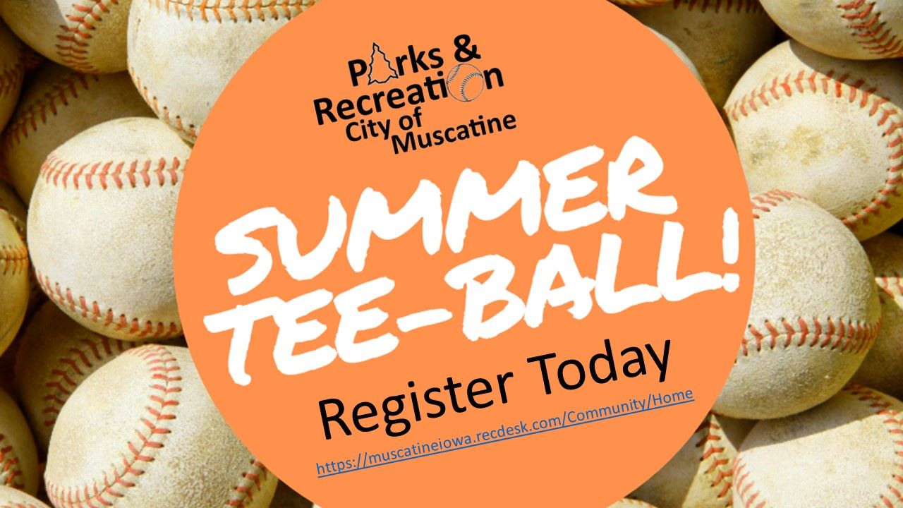 Summer Tee Ball Registration 2025 Promo showing baseballs (JPG)