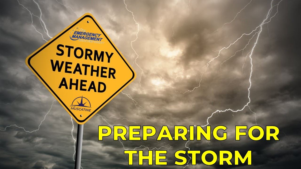 Preparing For The Storm Promo graphic (JPG) stop sign reading stormy weather ahead