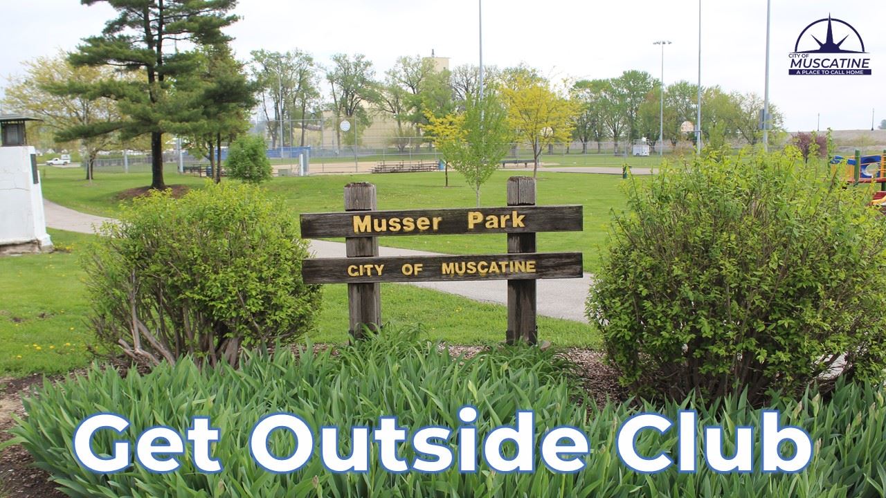 2025-05 Musser Park (JPG) Get Outside Club Advance showing Musser Park entrance sign