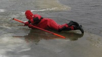 Water and Ice Rescue being done